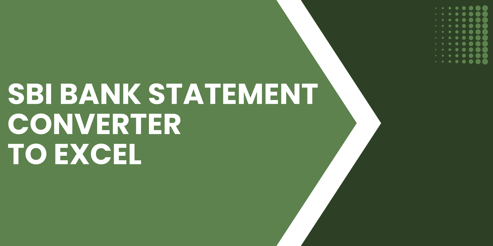 SBI Bank Statement Converter to Excel