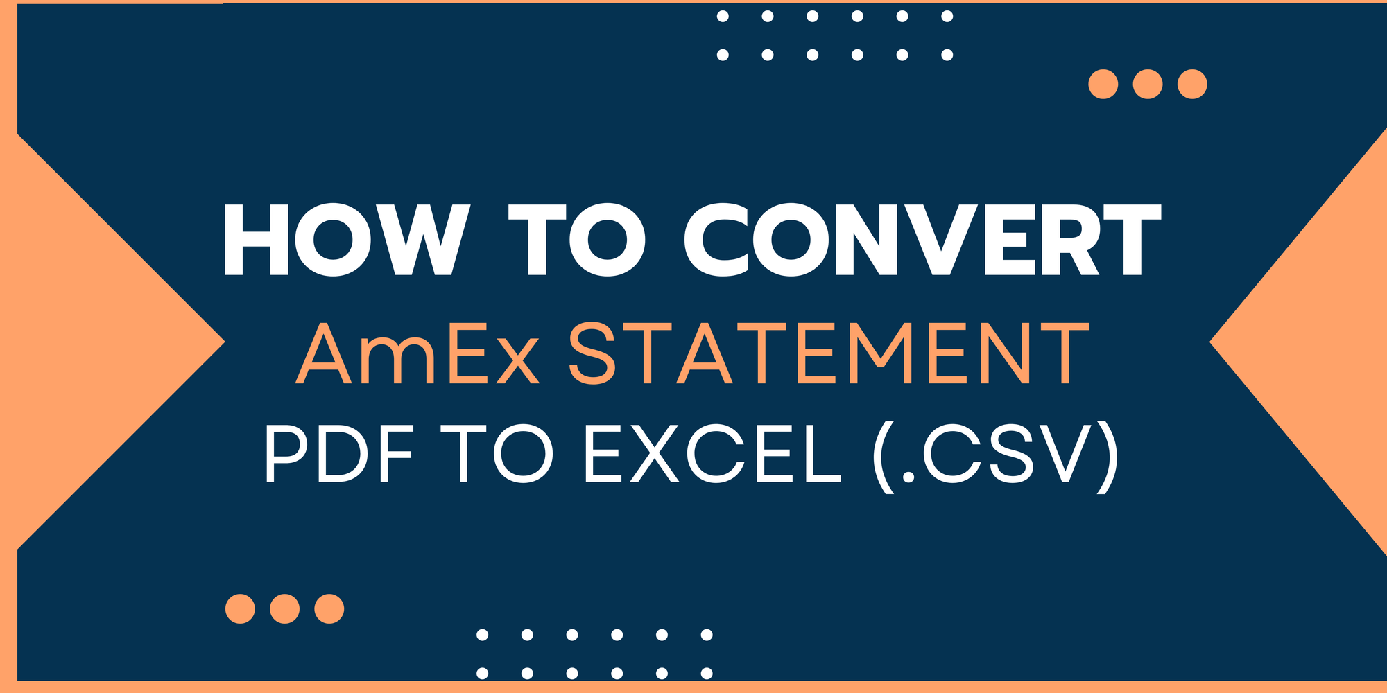 How to Convert an AmEx Statement PDF to Excel or CSV Format