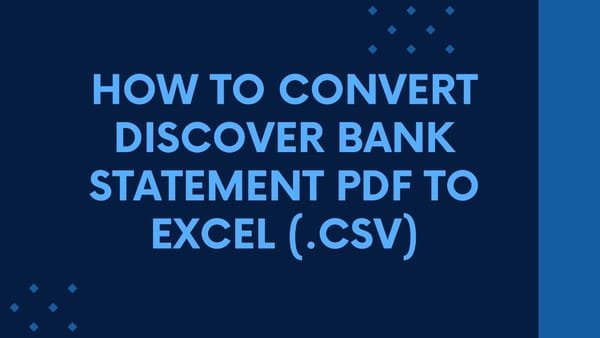 How to Download and Convert Discover Bank Statement