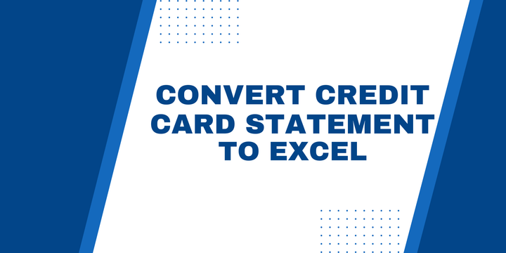 credit card, How to Convert Credit Card Statement to Excel