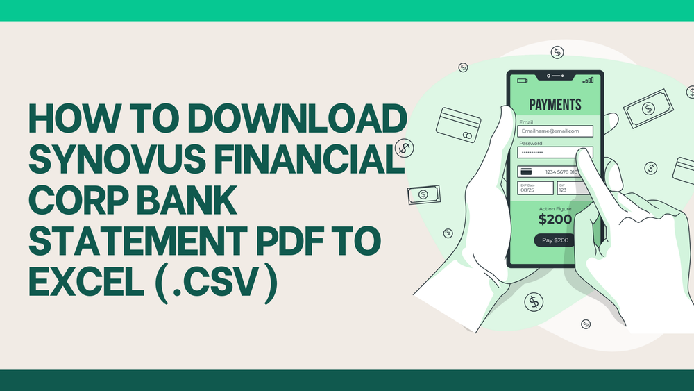 How to Download Synovus Financial Corp Bank Statement PDF to CSV
